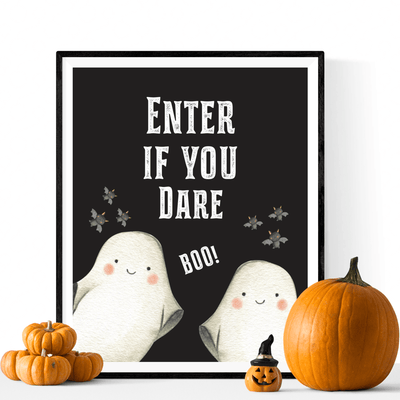 DIY Halloween Party Enter if You Dare Sign - DIY Party World