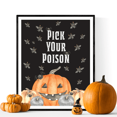 DIY Halloween Pick Your Poison Sign - DIY Party World
