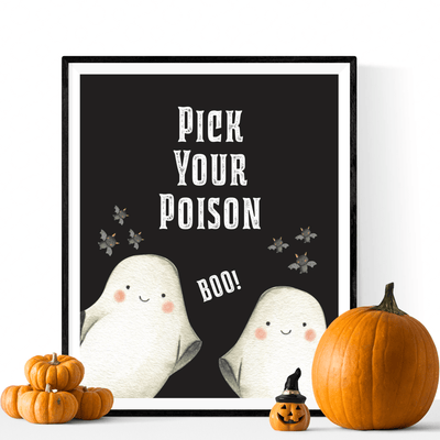 DIY Halloween Party Pick Your Poison Sign - DIY Party World