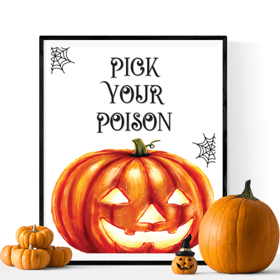 DIY Halloween Party Drinks Sign Printable - DIY Party World