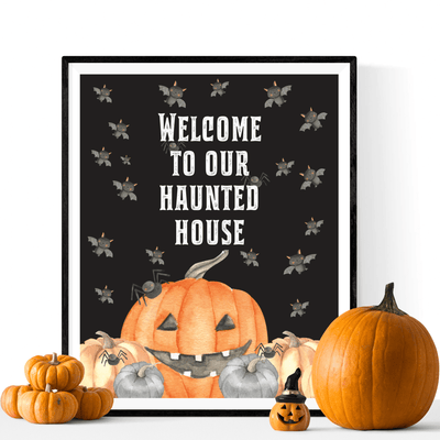 DIY Halloween Party Welcome Printable Sign - DIY Party World
